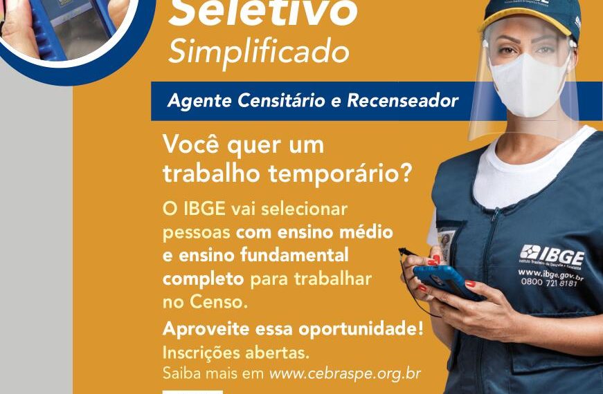IBGE abre inscrições para processo seletivo de vagas temporárias em Ibiúna