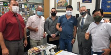 Prefeito Paulinho Sasaki se reúne com Deputado Coronel Telhada