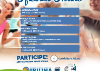 Prefeitura de Ibiúna inicia oficinas online na próxima semana