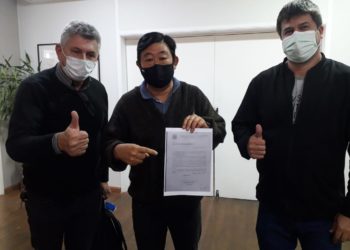 Prefeito Paulinho Sasaki recebe visita do deputado federal Alex Manete