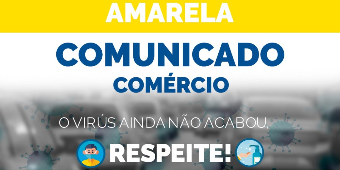 Covid-19: Fase Amarela restringe abertura de comércio aos domingos