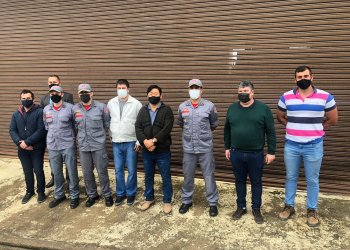 Prefeito Paulinho Sasaki vistoria prédio do Corpo de Bombeiros em Ibiúna