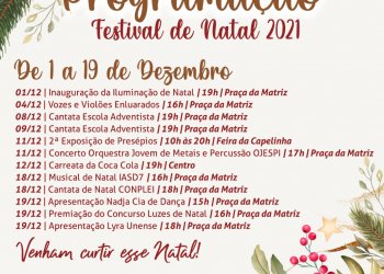 Prefeitura de Ibiúna divulga cronograma do Festival de Natal 2021