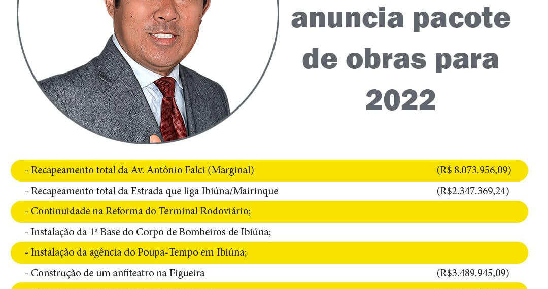 Prefeito Paulinho Sasaki anuncia “pacotão de obras” para esse início de ano