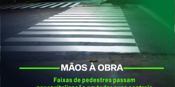 Prefeitura de Ibiúna realiza revitalização das faixas de pedestre
