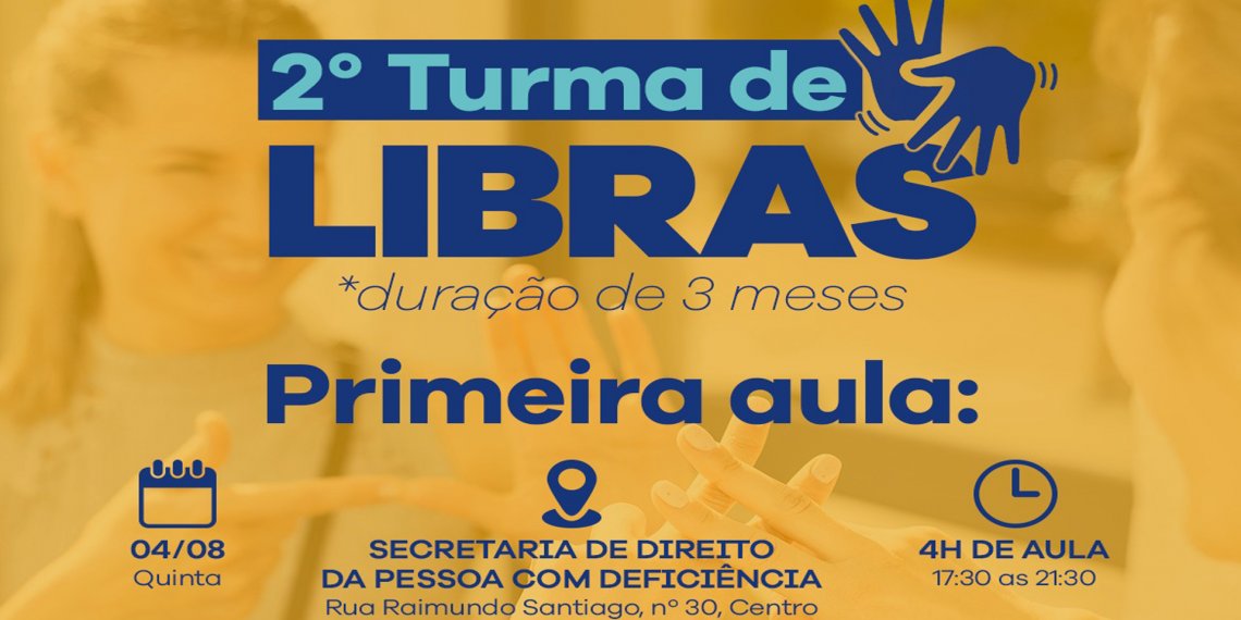 Abertas inscrições para o curso de Libras