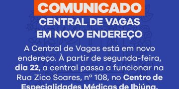 Central de Vagas em novo endereço