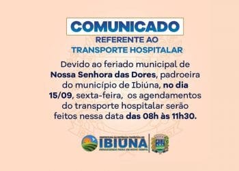 INFORMATIVO SOBRE O TRANSPORTE HOSPITALAR