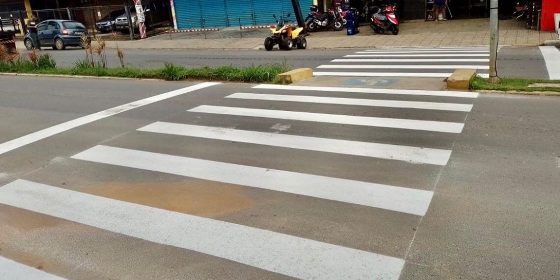 PINTURA DAS FAIXAS DE SINALIZAÇÃO