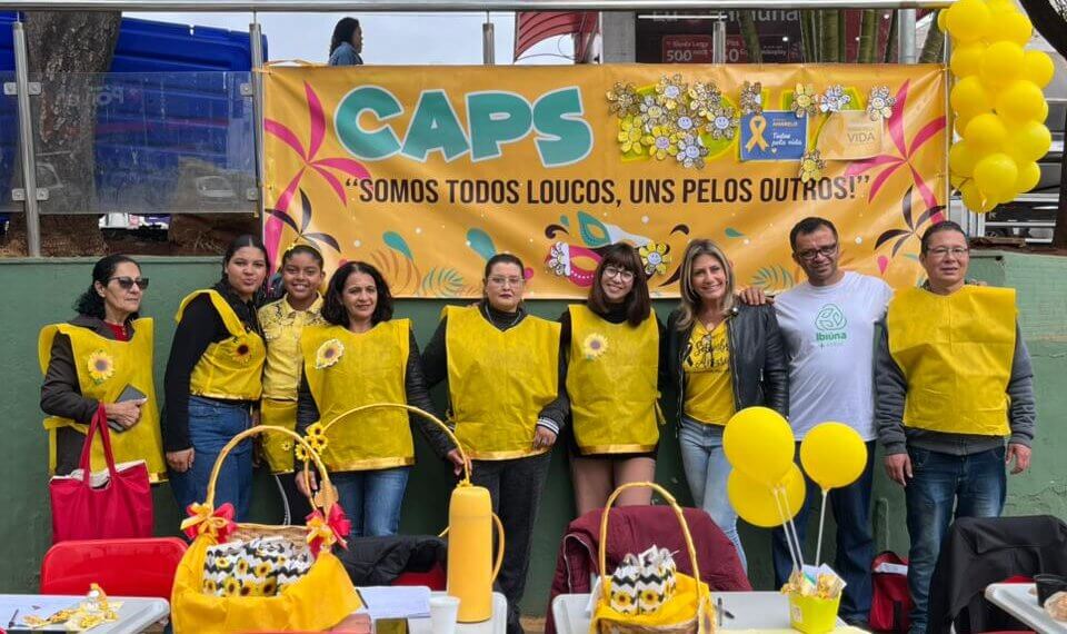 CAPS realiza ação de conscientização em apoio ao Setembro Amarelo em Ibiúna